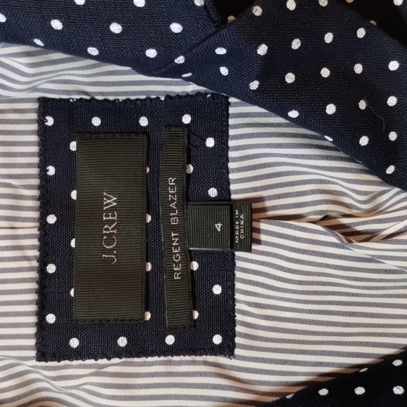 JCrew Polka Dot Regeant Navy Blazer - Picture 4 of 12
